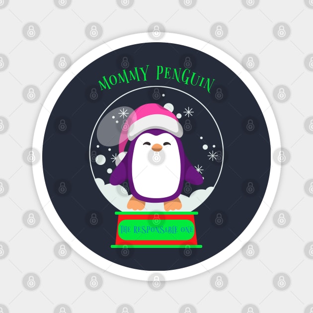 Matching Christmas Family, Penguin Mommy Magnet by Feminist Foodie